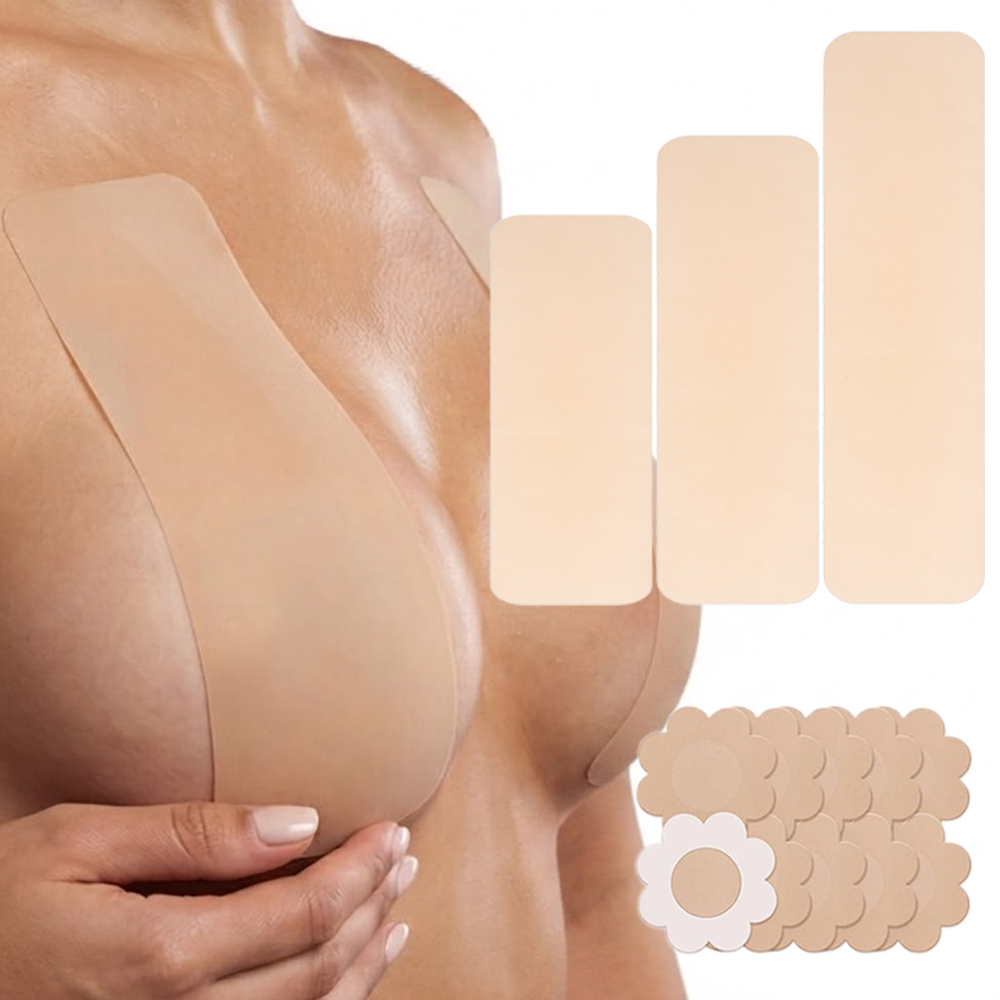 Push Up Bra Silicone - 6Pcs Pita Payudara Silikon Precut, Dapat