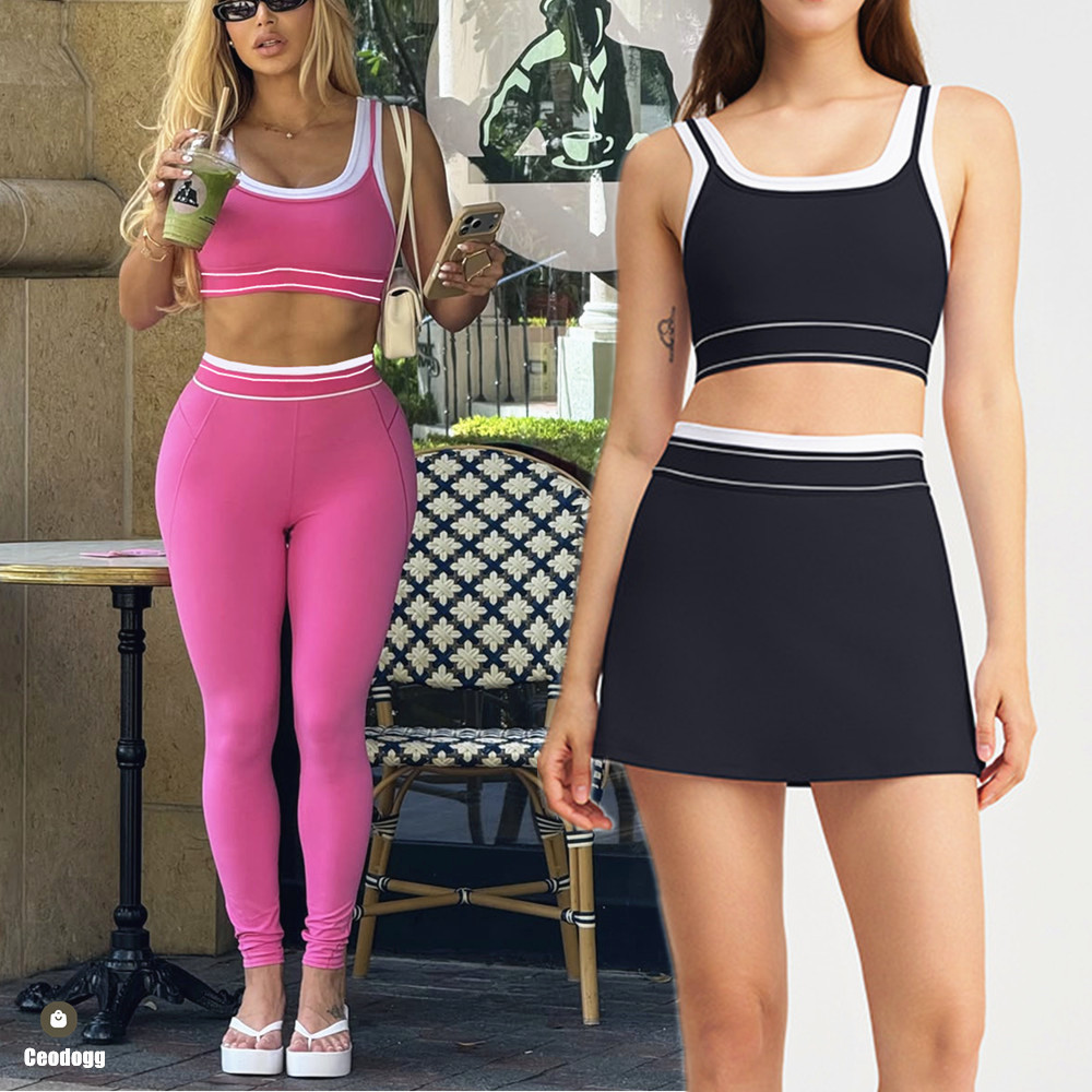 Sports Bra Racerback - Set Yoga 2 Buah Pakaian Wanita