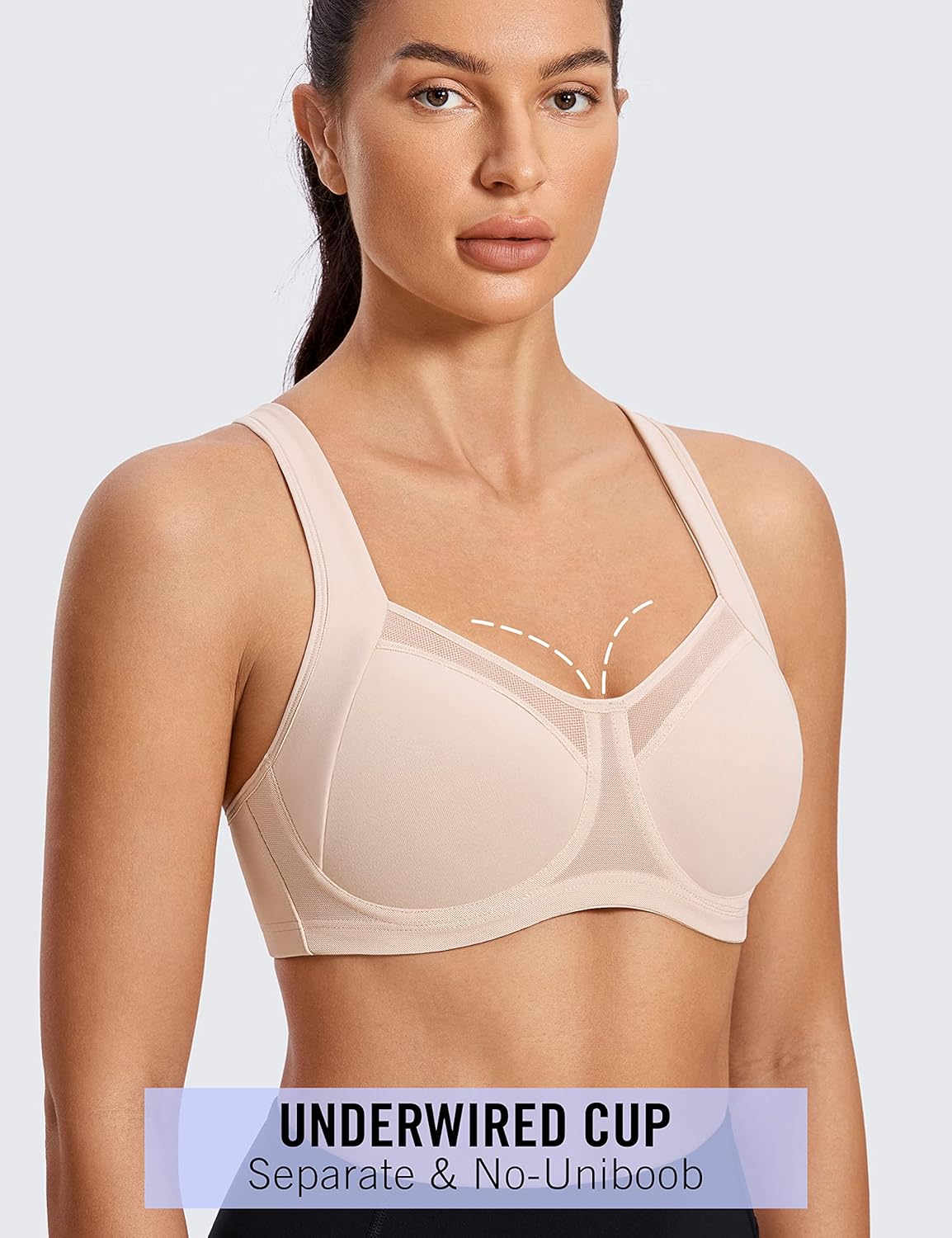 Sport Bra Wanita High Impact,  - Sports Bra Racerback ulasan dan harga