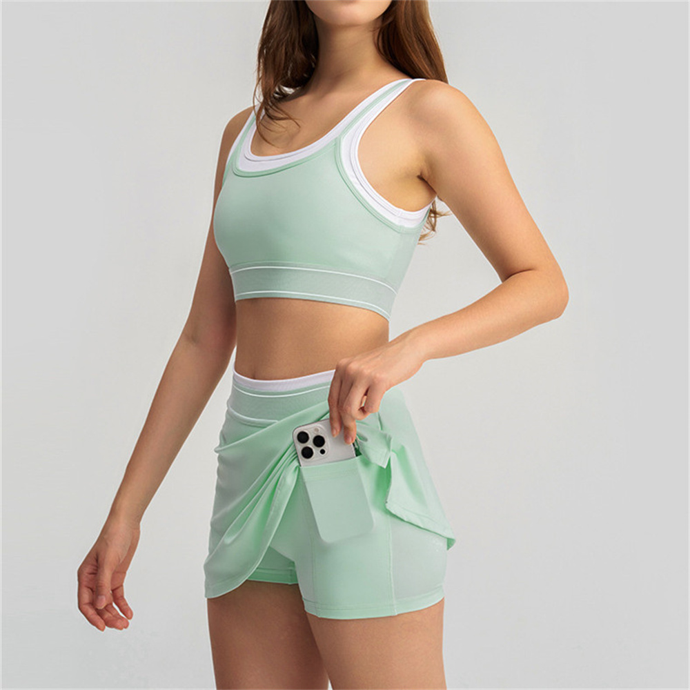 Set Yoga 2 Buah Pakaian Wanita - Sports Bra Racerback ulasan dan harga